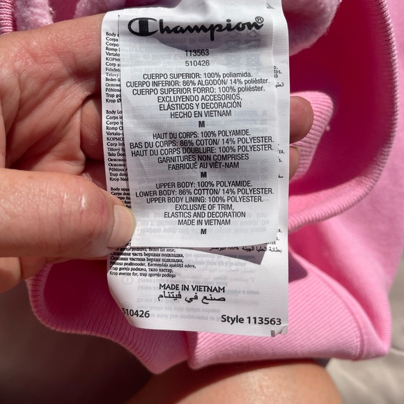 Chiara Ferragni x Champion Collab Pink Sweatshirt, Size M - Picture 12 of 16